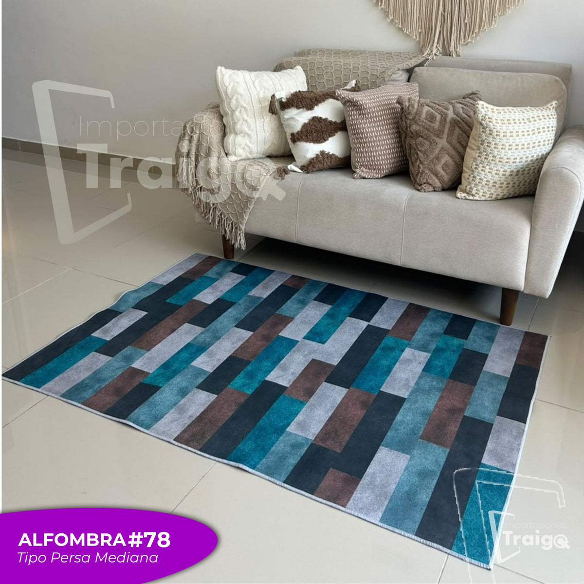 Alfombra Mediana Tipo Persa (100x150 Cm) MAYORISTA