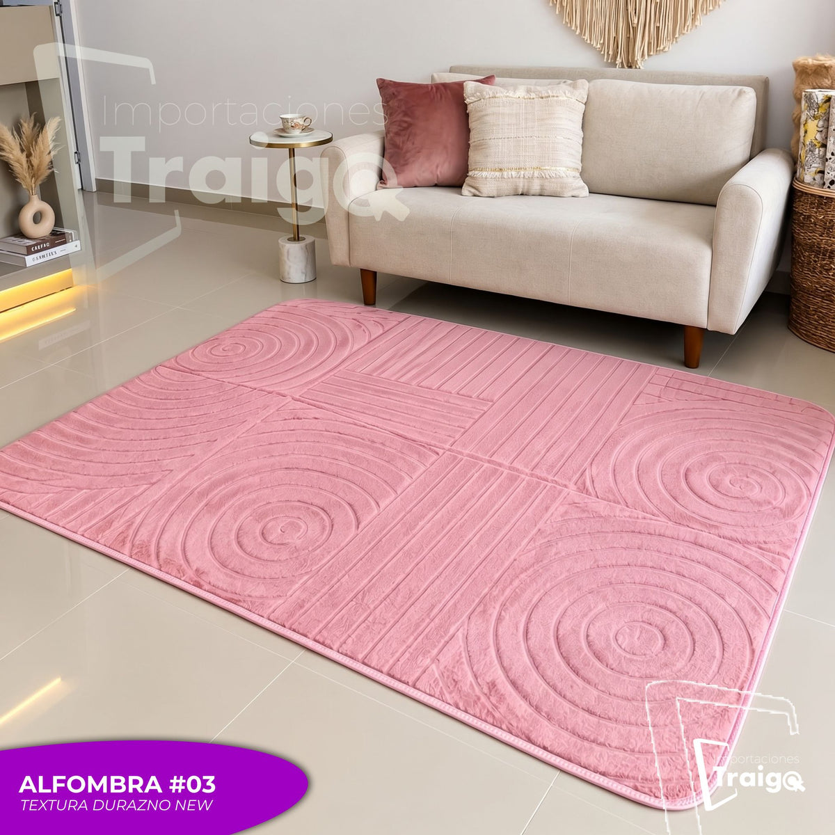 ALFOMBRA TEXTURA DURAZNO NEW (200x150 Cm)