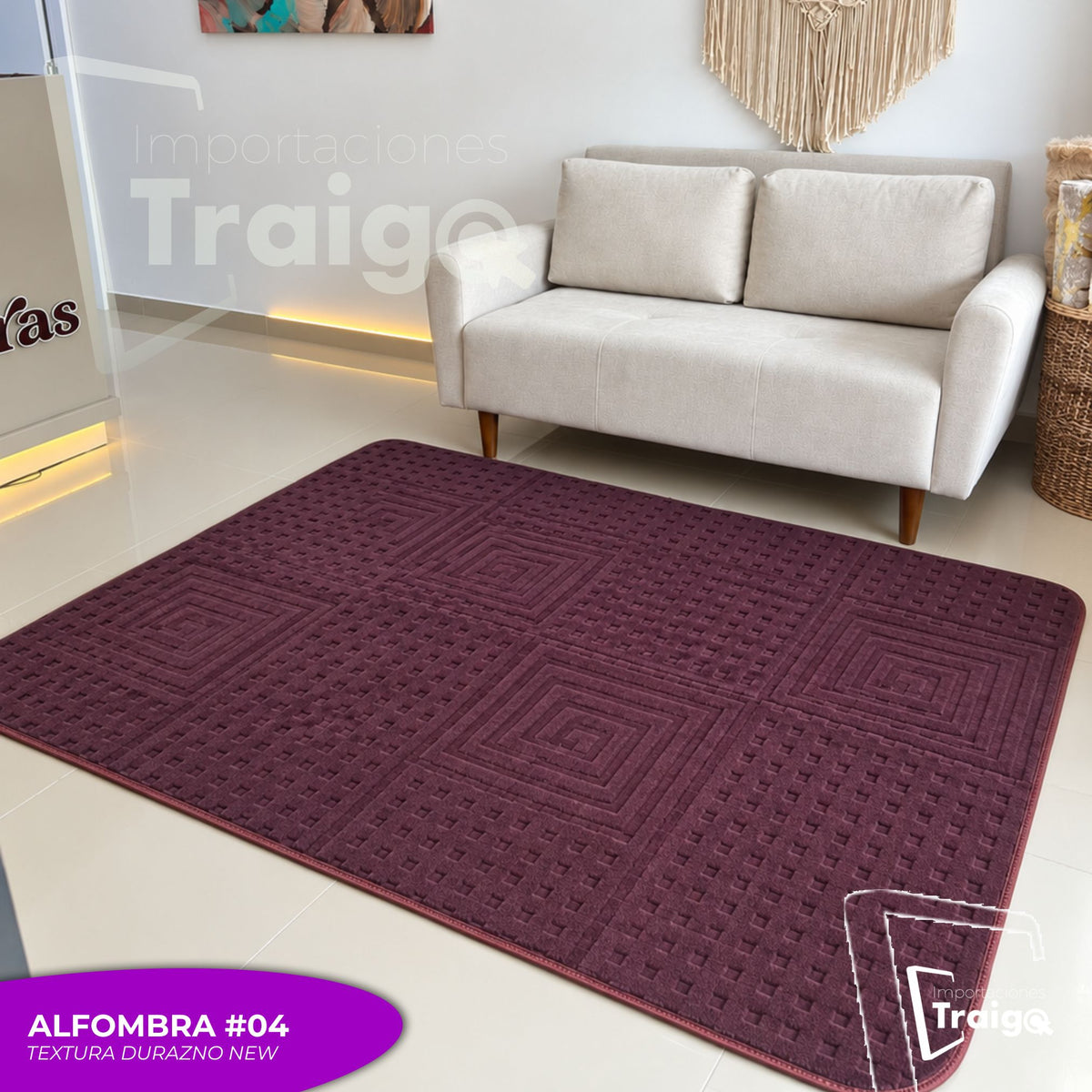 ALFOMBRA TEXTURA DURAZNO NEW (200x150 Cm)