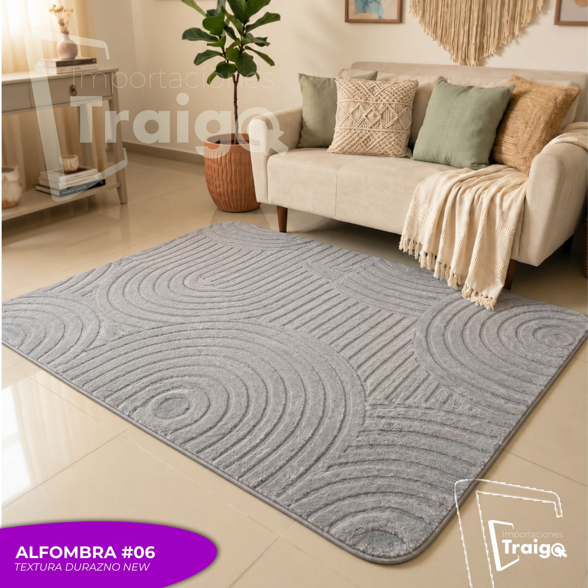 ALFOMBRA TEXTURA DURAZNO NEW (200x150 Cm)
