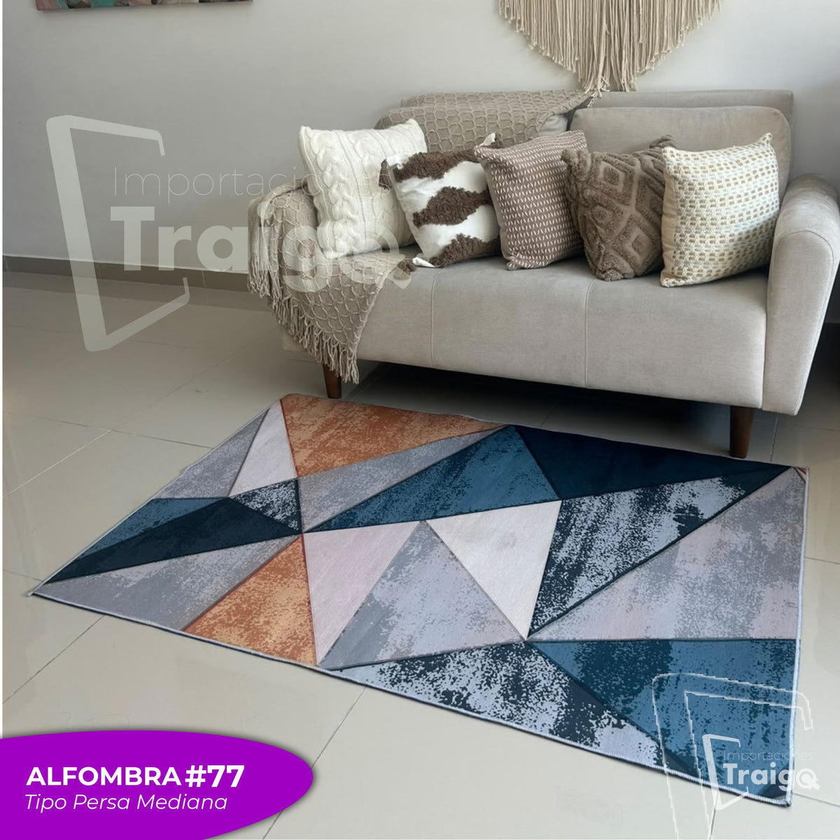 Alfombra Mediana Tipo Persa (100x150 Cm) MAYORISTA