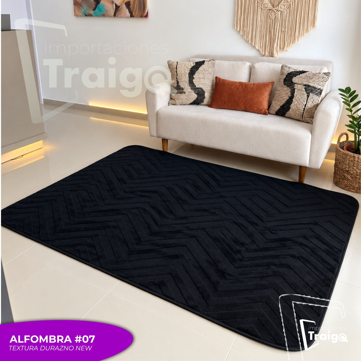 ALFOMBRA TEXTURA DURAZNO NEW (200x150 Cm)