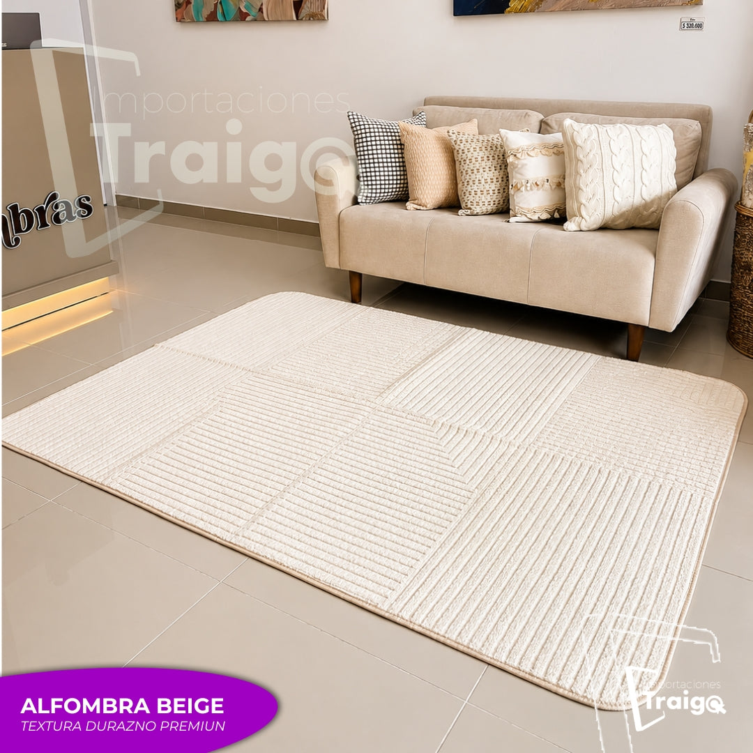 ALFOMBRA TEXTURA DURAZNO PREMIUM (160X230 CM)