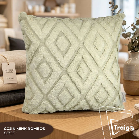 COJINES MINK ROMBOS