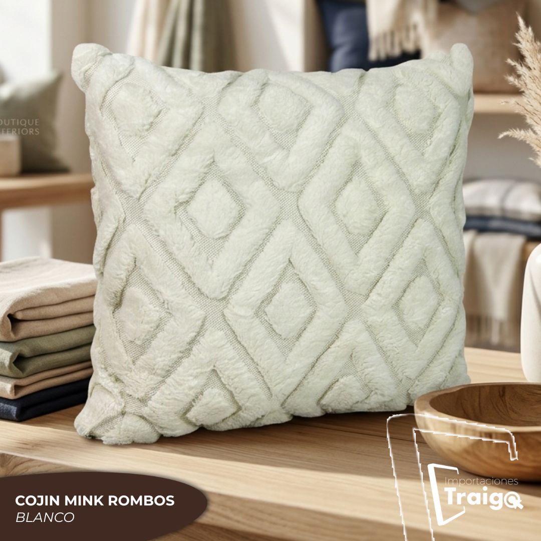 COJINES MINK ROMBOS