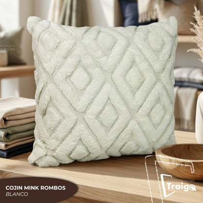 COJINES MINK ROMBOS