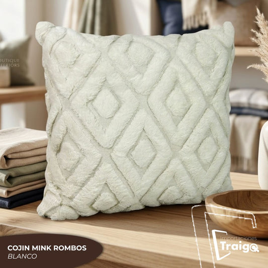COJINES MINK ROMBOS