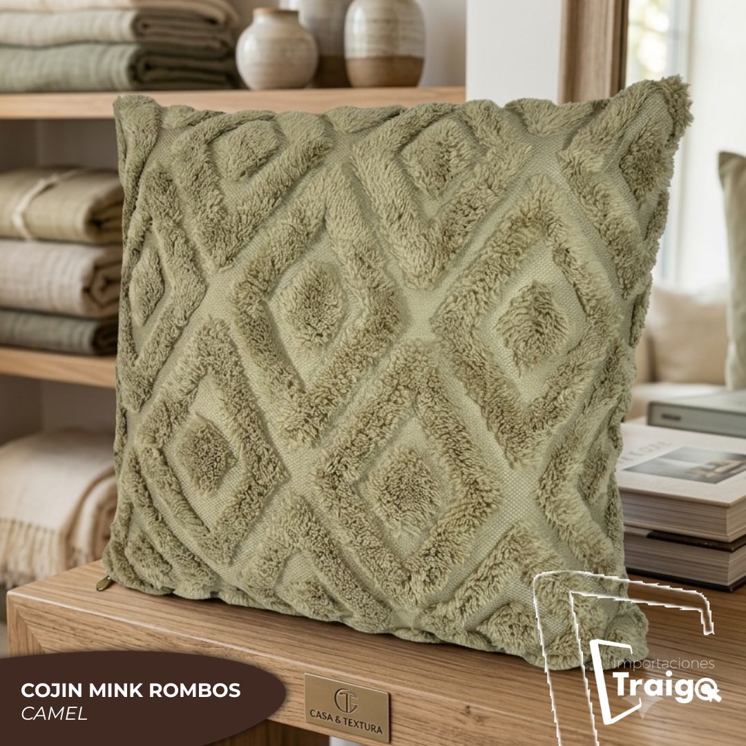 COJINES MINK ROMBOS
