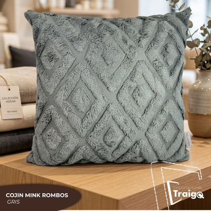 COJINES MINK ROMBOS