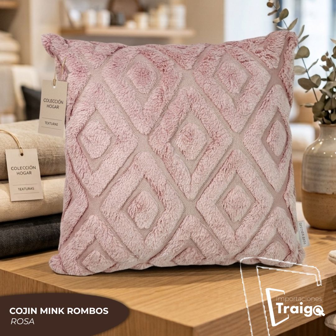 COJINES MINK ROMBOS